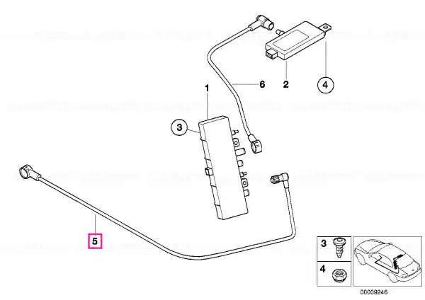 Cablu antenă 4920MM - BMW Cumpără online