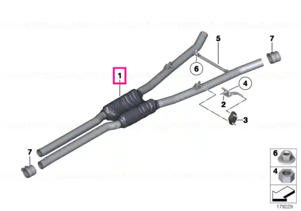 Centre muffler - BMW Doar azi