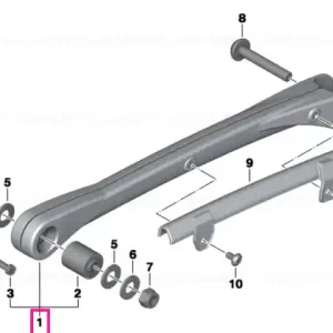 Black rod L=380MM - BMW Motorrad Preț promoțional