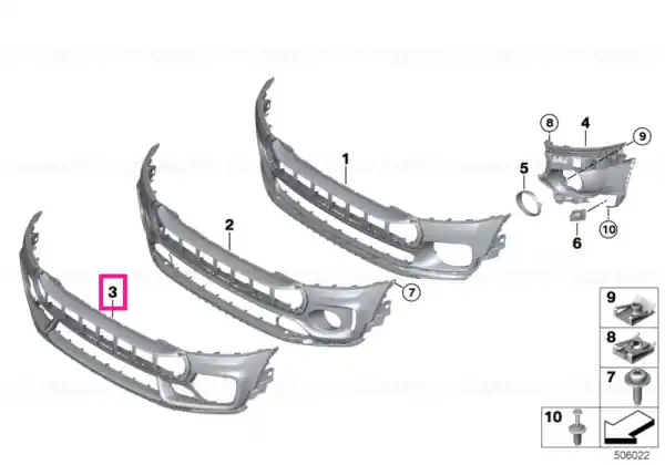 Reduceri Capac ornamental bara protecție față JCW - BMW - Mini