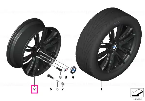 Light alloy rim polished 8JX20 ET:36 - BMW Promoție