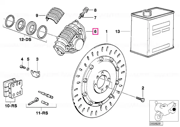 Brake caliper D=38MM - BMW Motorrad Ieftin