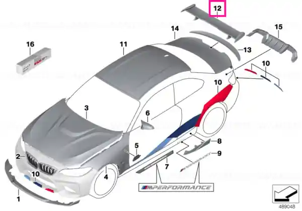 Rear spoiler carbon iridescent colour M PERFORMANCE - BMW Premium