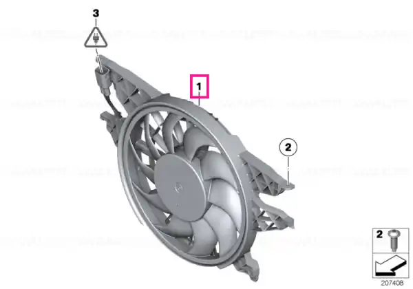 Compression shroud with fan - BMW Cel mai bun preț