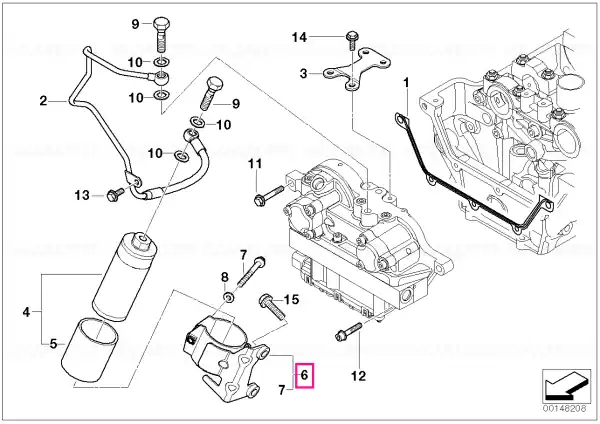 Doar azi Suport acumulator presiune - BMW