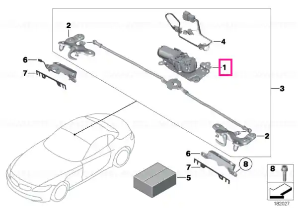Drive, locking mechanism VORN - BMW Super ofertă