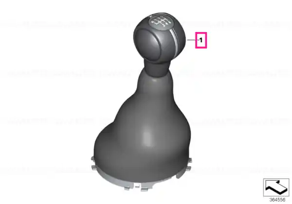 Popular Shifter knob Sport Leather w/ boot/6-spd JCW - BMW - Mini