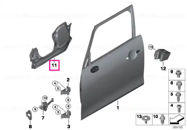 Expediere rapidă Sound insulation, door, front left - BMW - Mini