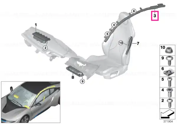 Chilipir Head airbag, right - BMW