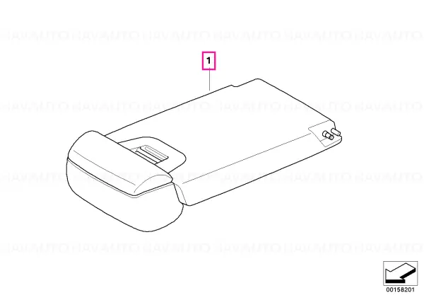 Disponibil imediat Armrest, rear middle CAMEL - BMW