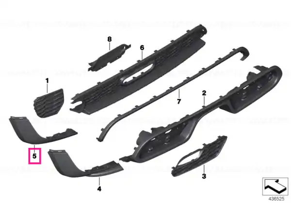 Black band, rear lower right JOHN COOPER W - BMW - Mini Ofertă de sezon