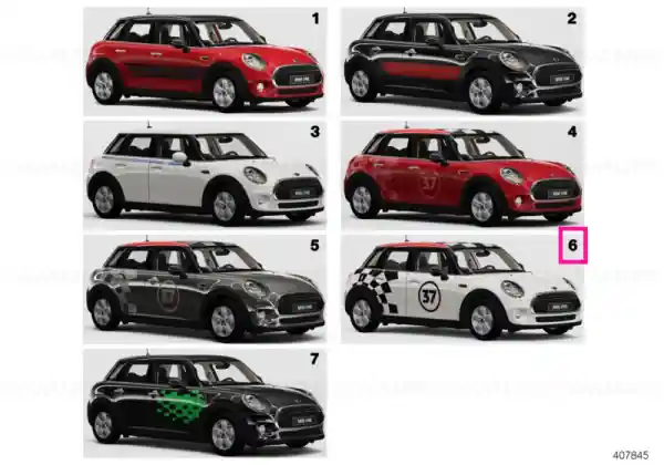 Side stripe JCW Racing BLACK - BMW - Mini Ofertă