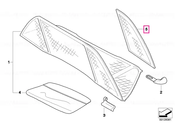 Doar azi Wind deflector, right - BMW