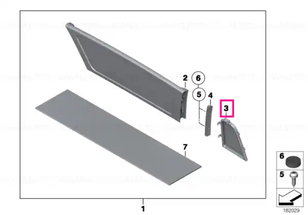 Wind deflector, left - BMW Ieftin