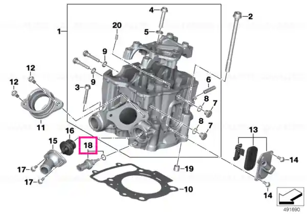 Livrare expres Senzor temperatură lichid răcire - BMW Motorrad