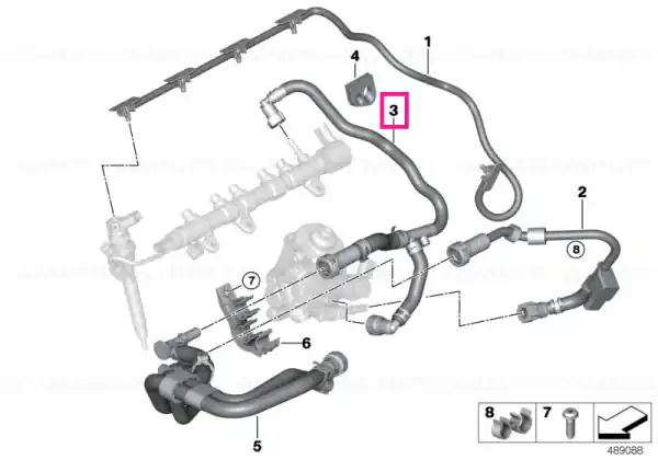 Fuel return line - BMW Livrare expres