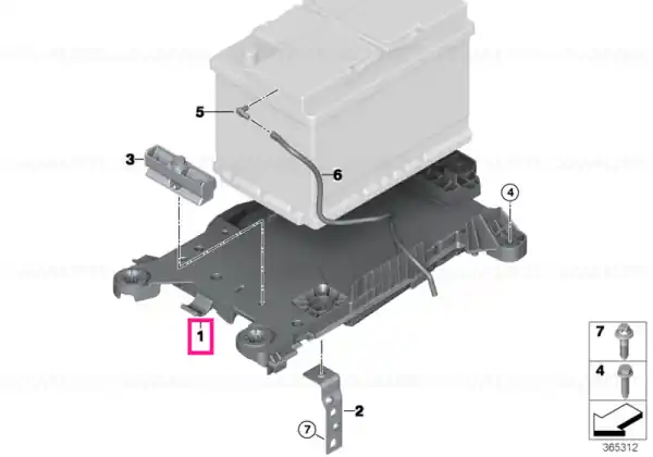 Battery tray 80AH - BMW Expediere rapidă