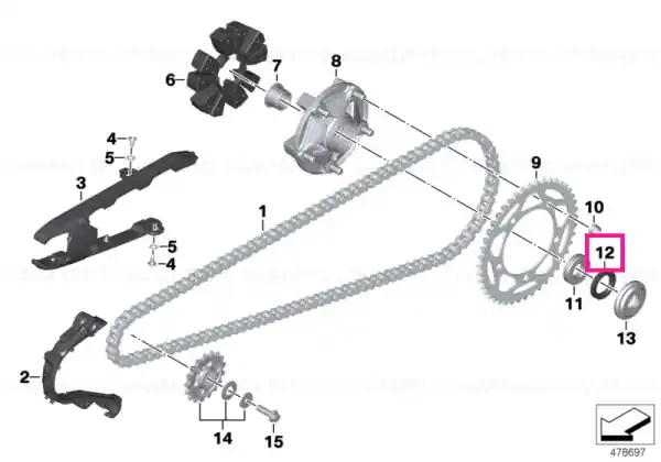Simmerring 58X40X8 - BMW Motorrad Reducere specială