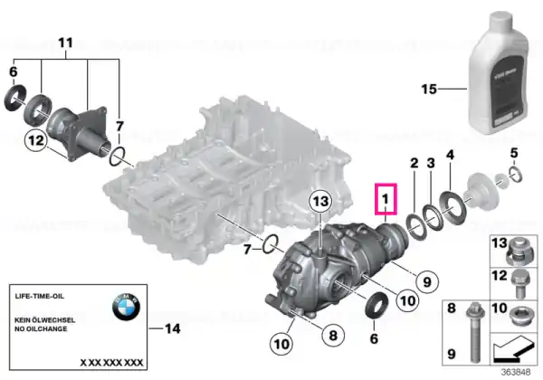 Livrare gratuită RP front axle transmission I=2,81 - BMW