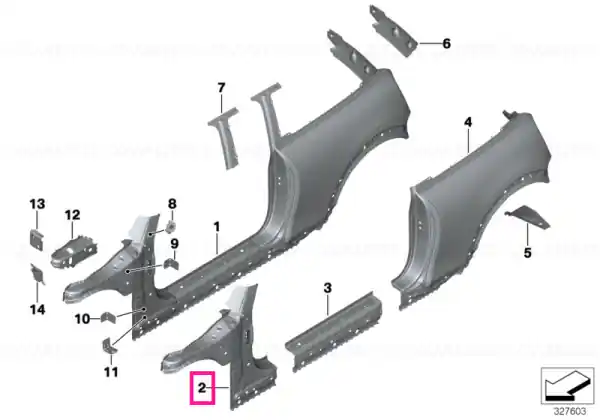 Column A exterior, right - BMW - Mini Chilipir