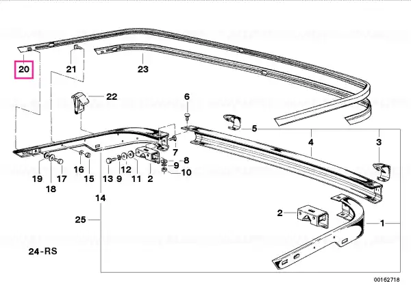 Preferatul clienților Rubber strip upper - BMW
