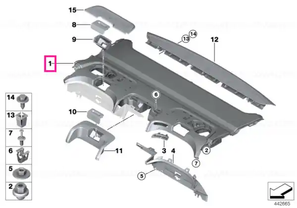 Cumpără online Rear window shelf ELFENBEINWEISS - BMW