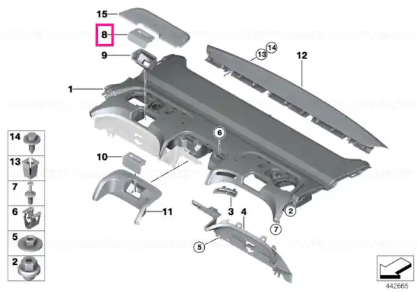 Top tether lid ELFENBEINWEISS - BMW Ofertă