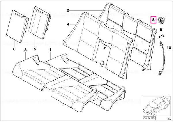 Buton Isofix 1 PIN GRAU 1 PIN , GRAU - BMW Comandă acum