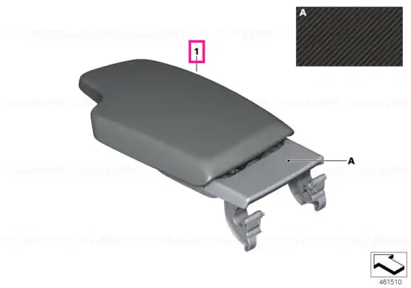 Armrest, Alcantara, front middle M PERFORMANCE - BMW Reducere de preț