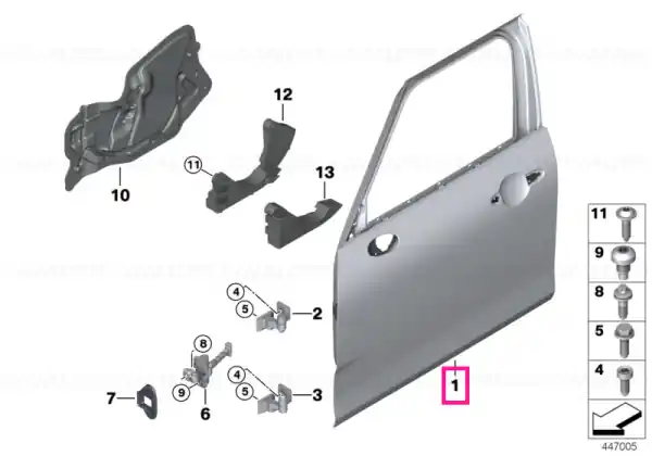 Door, front, right - BMW - Mini Ofertă de sezon