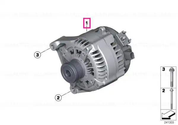 Retur ușor Alternator 210A - BMW