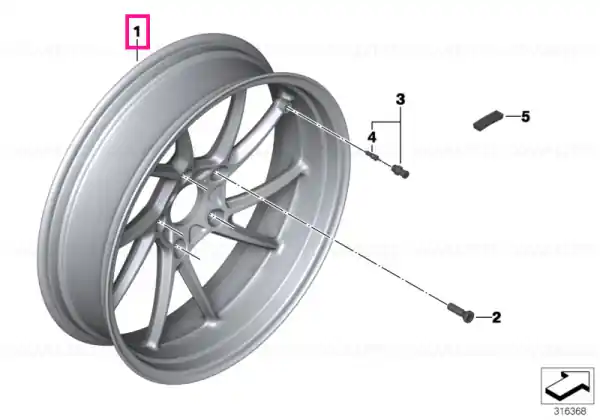 Rear wheel 5.5X17 - BMW Motorrad Ultima șansă
