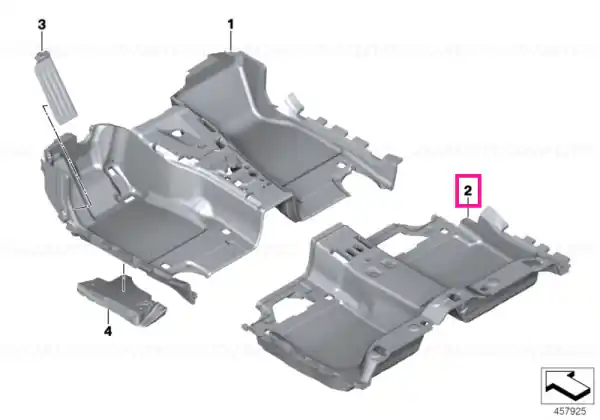 Premium Acoperire podea spate SCHWARZ - BMW