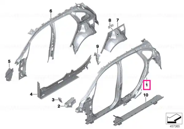 Calitate înaltă Side frame, middle right - BMW