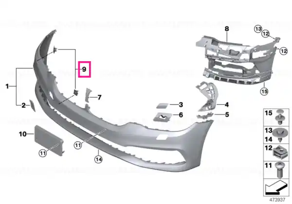 Preferatul clienților Set montaj senzor PDC/PMA anterior - BMW