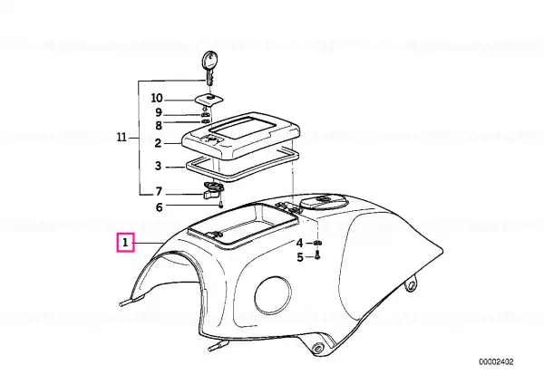 Promoție Primed fuel tank with storing partition - BMW Motorrad