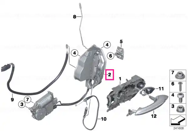 Mai ieftin Lock, complete, right - BMW