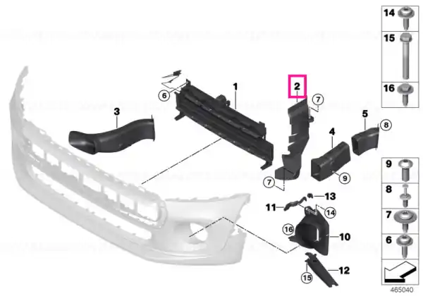 Air duct, right - BMW - Mini Bestseller