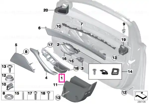 Preț promoțional Right recessed grip EVERESTGRAU - BMW