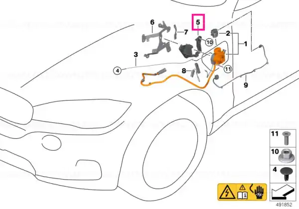 Suport cablu înaltă putere socket încărcare - BMW Chilipir