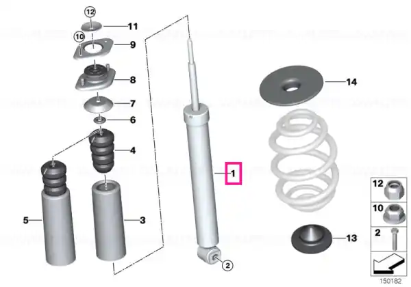 Ofertă Shock absorber, rear - BMW