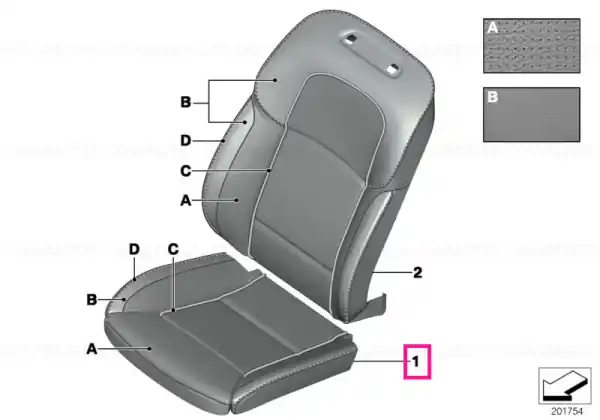 Mai ieftin Husa scaun Comfort piele perf. INDI.KLIMALEDER - BMW