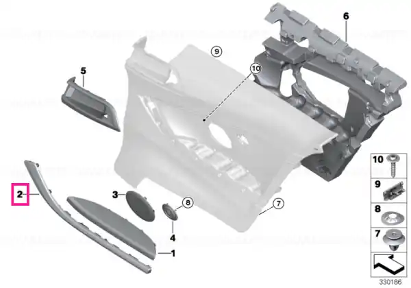 Reducere extra Accent strip, rear right KORALLROT - BMW