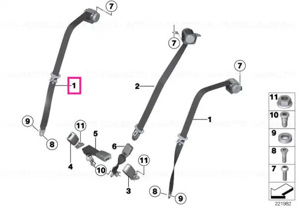 Curea superioara spate - BMW - Mini Popular