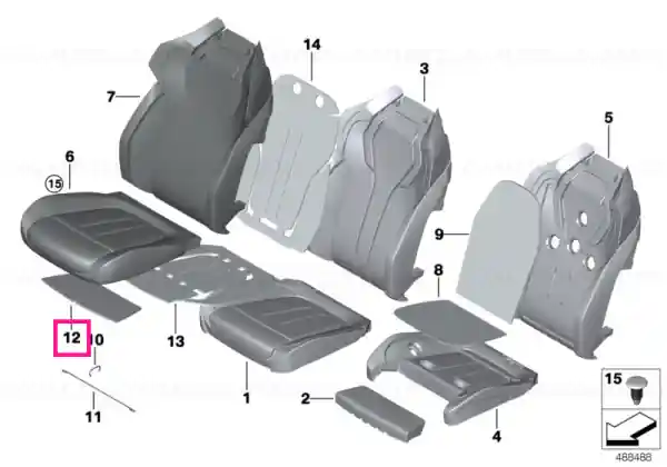Super ofertă Heater element, thigh support, sport - BMW