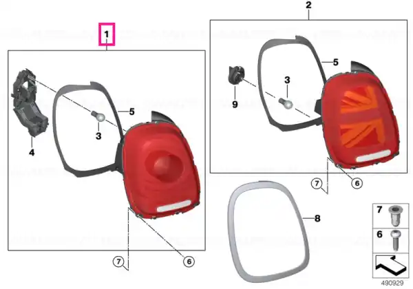 Premium Tail light, right - BMW - Mini