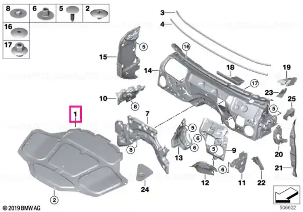 Sound insulating engine hood - BMW Comandă acum