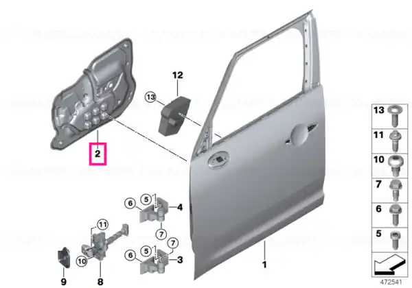 Sound insulation, door, front left - BMW - Mini Premium