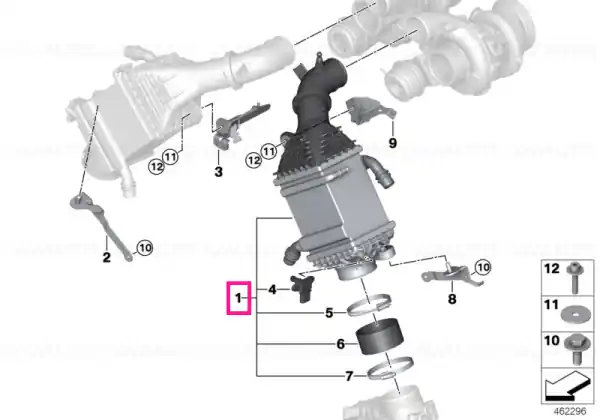 Charge-air cooler ZYL. 5-8 - BMW Expediere rapidă