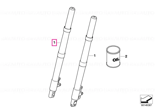 Fork leg left - BMW Motorrad Reducere de preț
